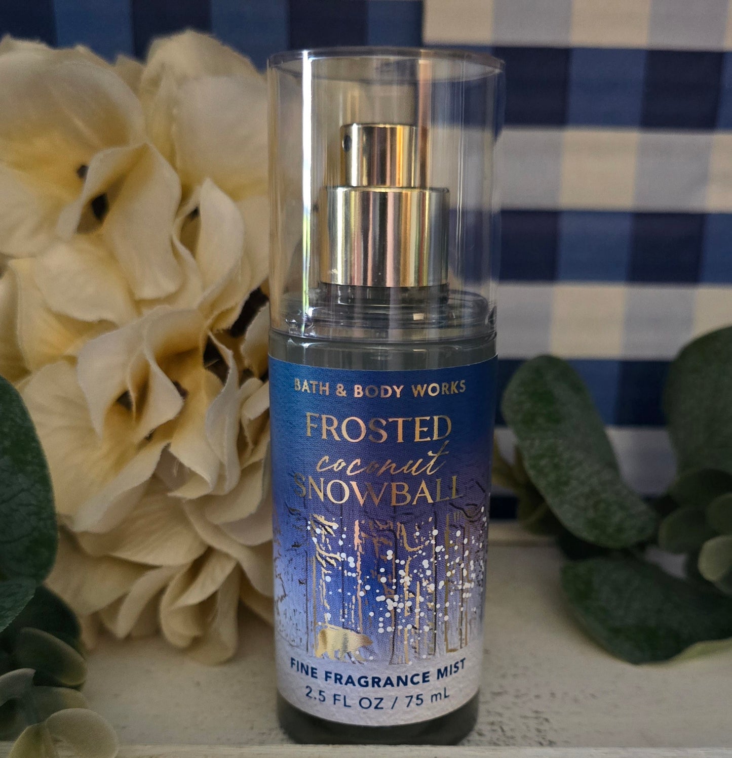 New Bath and Body Works Frosted Coconut Snowball Travel Size Body Mist, Body Spray, Hair Mist