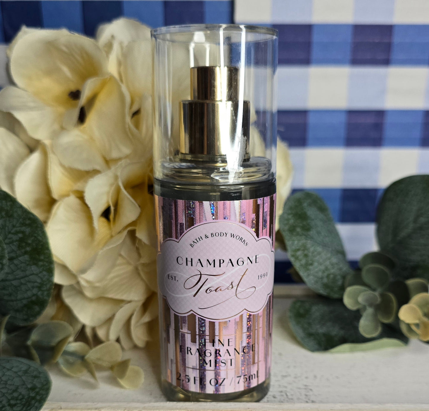 Bath And Body Works Travel Size Champagne Toast Body Spray, Body Mist and Hair Mist 2.5 fl oz