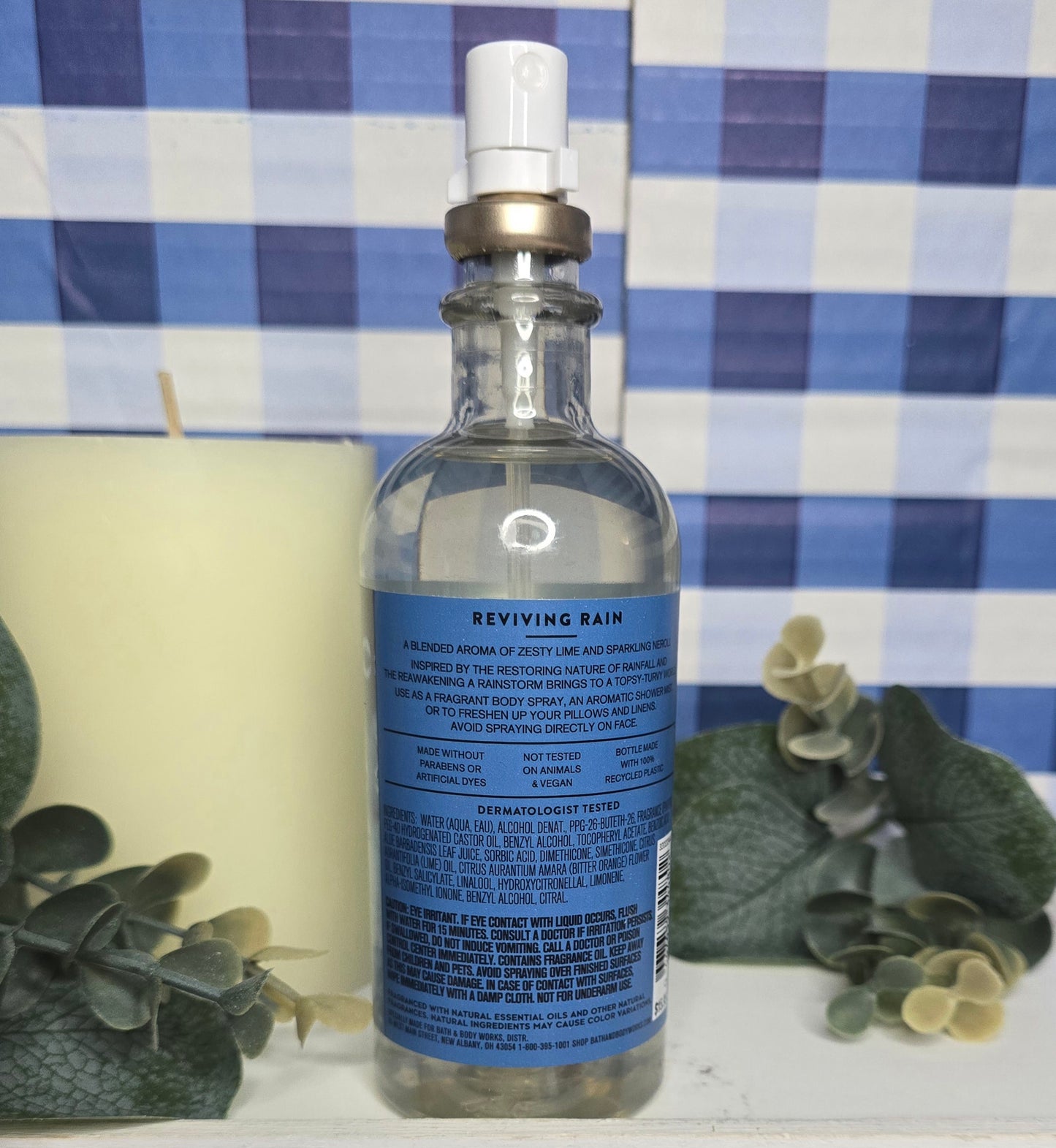 New Bath and Body Works Aromatherapy Reviving Rain Essential Oil Pillow and Body Mist 5.3 fl oz