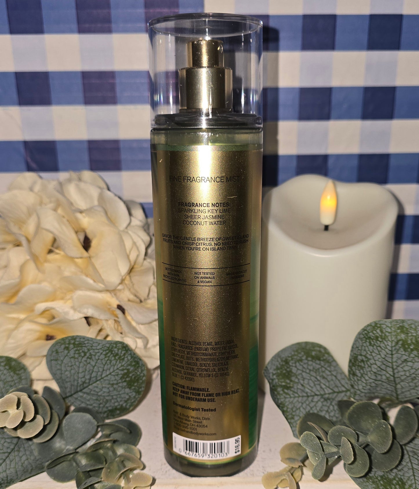 New Bath & Body Work Coconut Lime Verbena Body Mist, Body Spray, Hair Mist, Linen Spray 8 fl oz