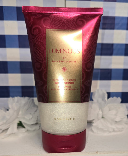 New Bath and Body Works Luminous Exfoliating Glow Body Scrub 8 oz