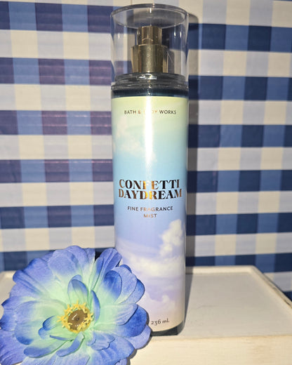 New Bath and Body Works Confetti Daydream  Fragrance Body Mist/Body Spray, Hair Mist and Linen Spray 8 fl oz