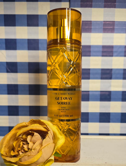New Bath and Body Works Getaway Soiree Body Spray, Body Mist, Hair Mist, Linen Spray