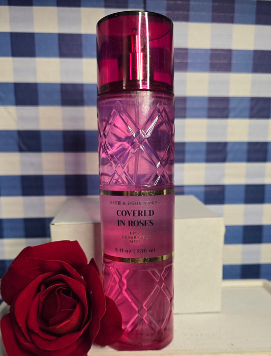 New Bath and Body Works COVERED IN ROSES Body Mist, Body Spray, Hair Mist 8 fl oz