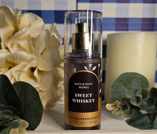 New Bath and Body Works Travel Size Sweet Whiskey Fine Fragrance Body Mist/Body Spray 2.5 fl oz