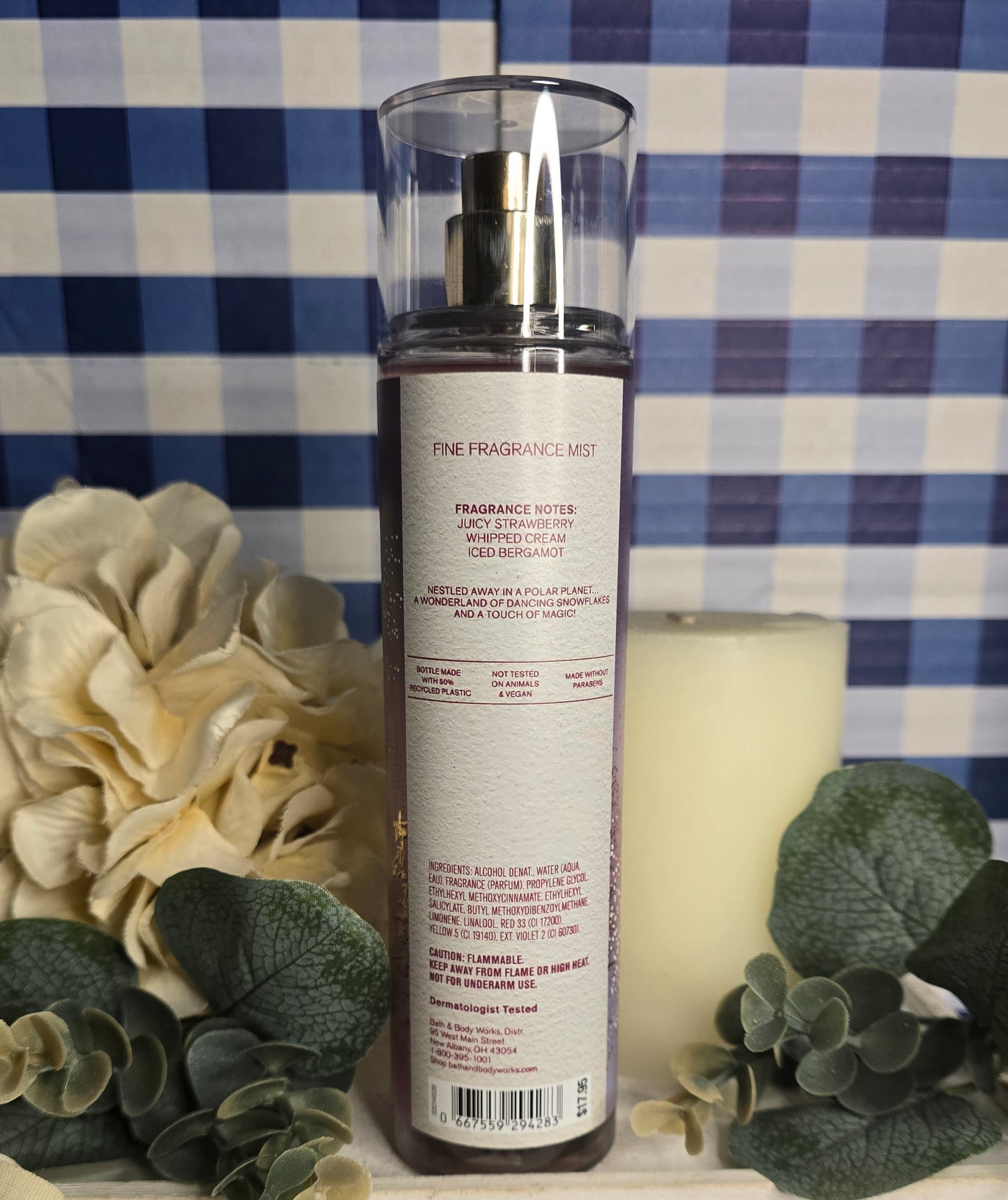 Bath & Body Works Strawberry Snowflakes Fine Fragrance Body Mist/Body Spray 8 fl oz