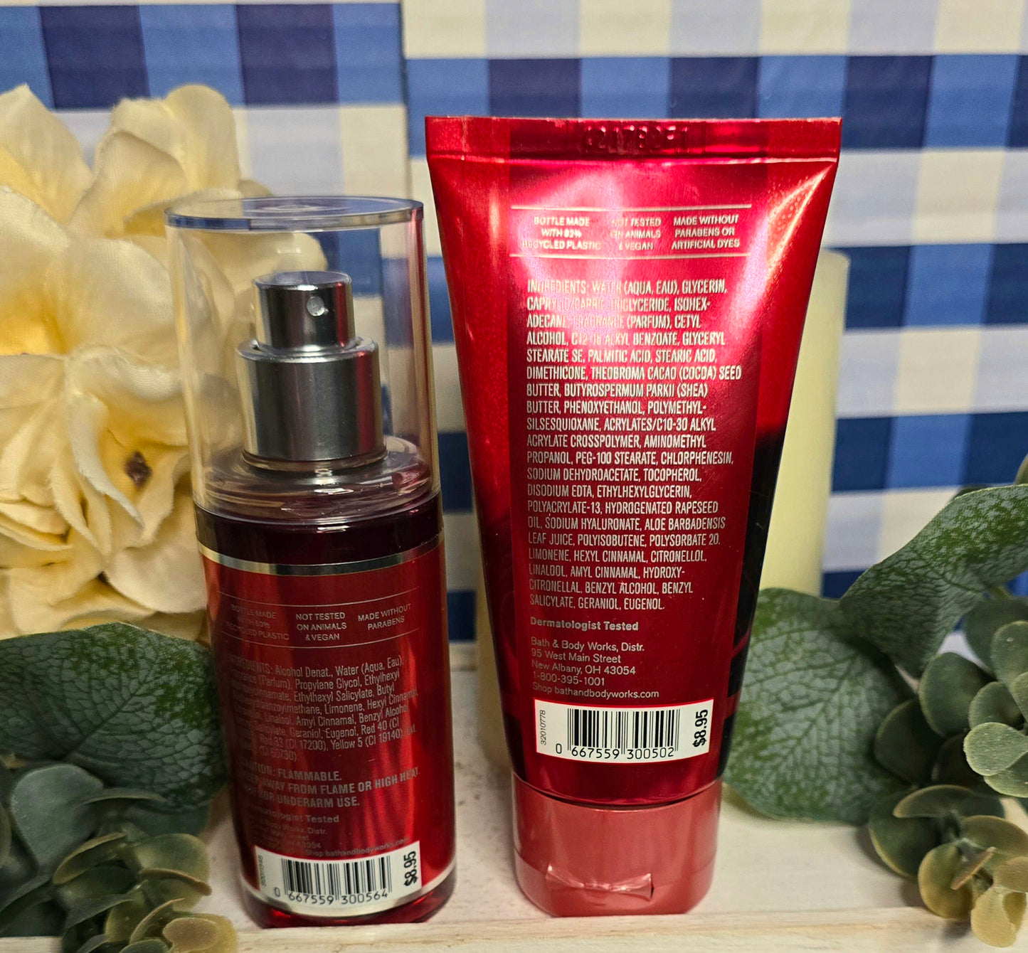 New Bath and Body Works Winter Candy Apple 2 Piece Travel Size Gift Set Body Mist and Body Cream
