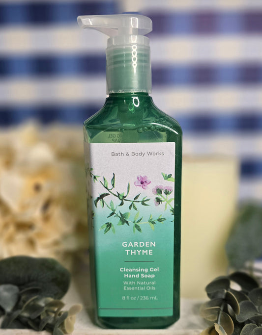 New Bath and Body Works Garden Thyme Cleansing Gel Hand Soap 8 fl oz 