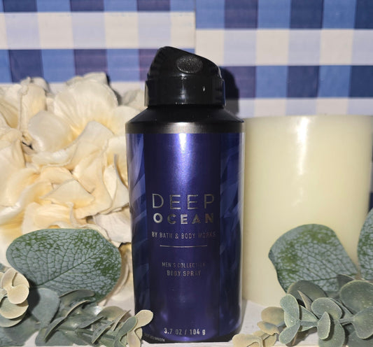 New Bath & Body Works Mens Collection "Oops" Deep Ocean Body Spray 3.7 fl oz