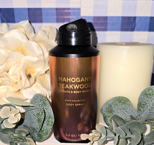 New Bath and Body Works Men's Collection Mahogany Teakwood Body Spray