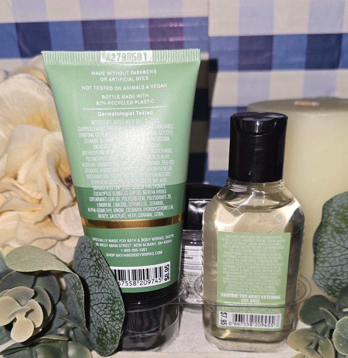 New Bath and Body Works Aromatherapy Stress Relief 3 Piece Travel Size Gift Set Shower Gel, Sanitizer and Body Cream