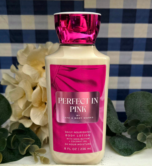 New Bath and Body Works Perfect In Pink Daily Moisturizing  Body Lotion 8 fl oz