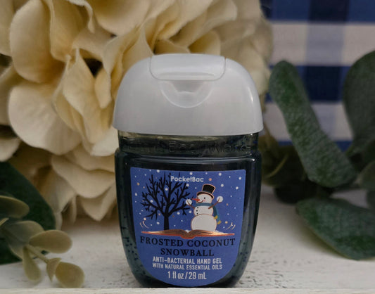New Bath and Body Works Frosted Coconut Snowball PocketBac Hand Sanitizer 1 oz