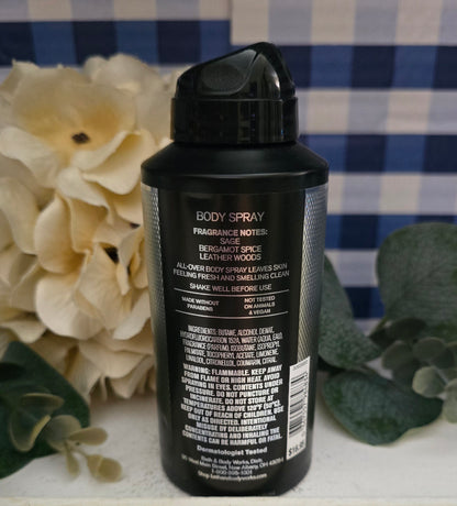 New Bath & Body Works Mens Collection (Oops) Graphite Body Spray 3.7 fl oz