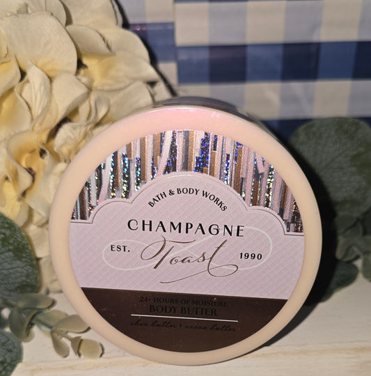 New Bath and Body Works Champagne Toast 24 Hour Moisture Body Butter 6.5 oz