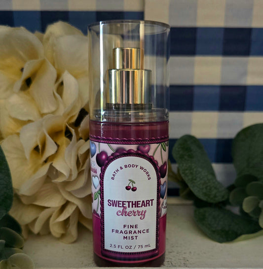New Bath and Body Works Sweetheart Cherry Travel Size Body Spray, Body Mist, Hair Mist