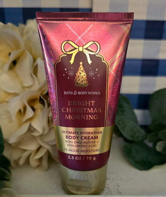 New Bath and Body Works Bright Christmas Morning Travel Size Body Cream/Moisturizer 2.5 fl oz