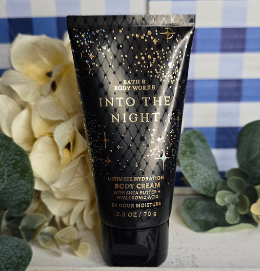 New Bath and Body Works Travel Size Into The Night Ultimate Hydration Body Cream 2.5 fl oz