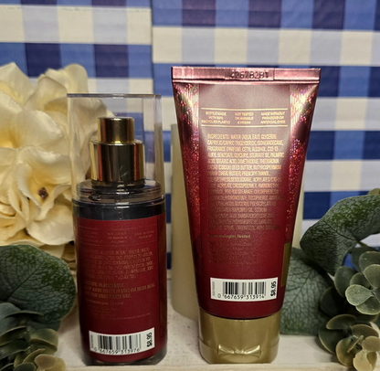 New Bath and Body Works Bright Christmas Morning 2 Piece Travel Size Gift Set Body Mist and Body Cream