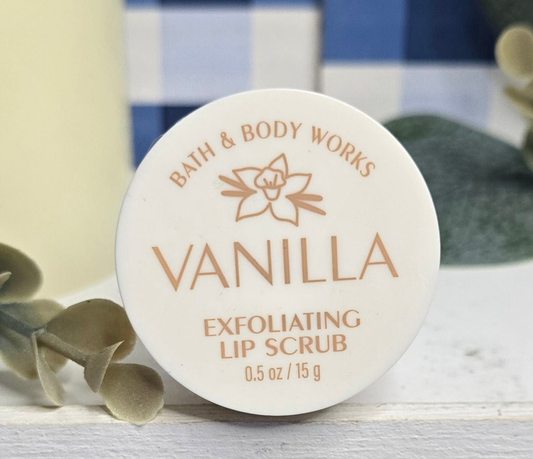 New Bath & Body Works Lip Care Vanilla Exfoliating Lip Scrub .5 oz