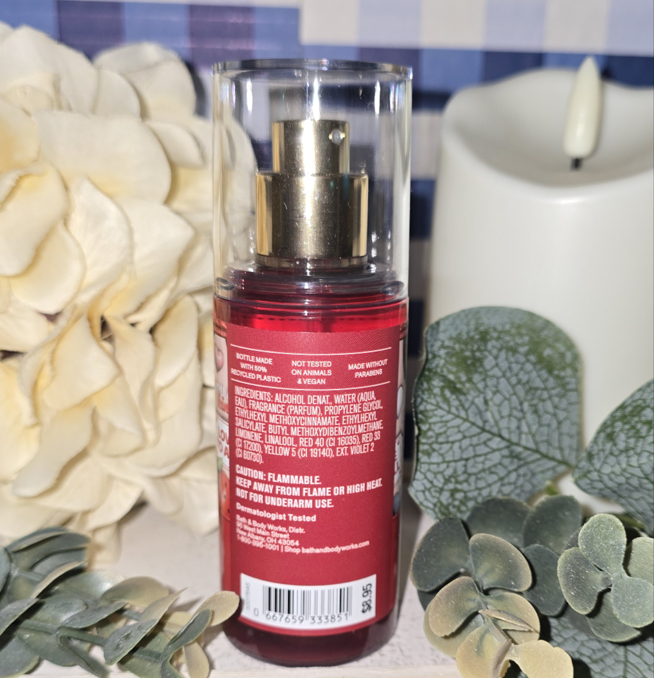 New Bath and Body Works Travel Size Strawberry Pound Cake Body Mist, Body Spray, Hair Mist