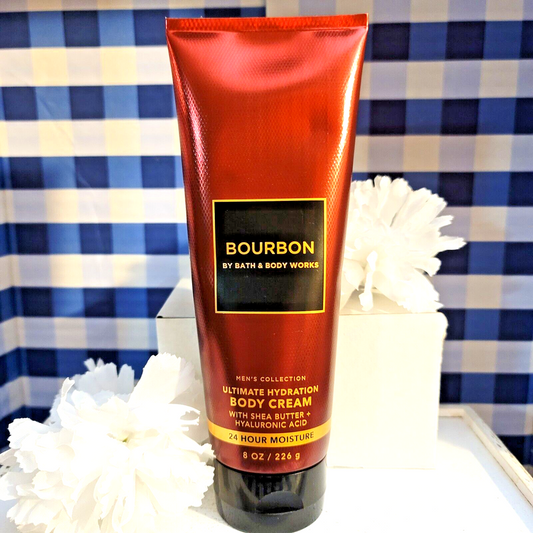 Bath and Body Works Men's Collection Bourbon Ultimate Hydration Body Cream 8 fl oz