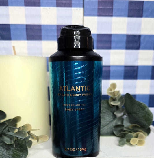 New Bath & Body Works Mens Collection Atlantic Body Spray 3.7 fl oz