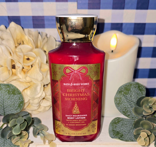 New Bath And Body Works ~Bright Christmas Morning~ 24 Hour Moisturizing Daily Nourishing Body Lotion 8 fl oz