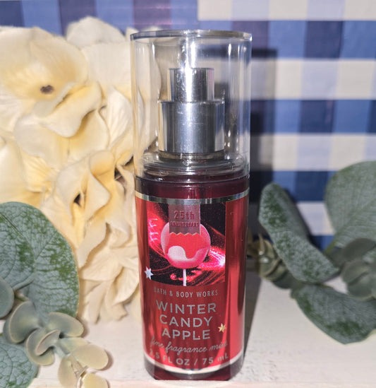 New Bath and Body Works Travel Size Winter Candy Apple Body Mist, Body Spray and Hair Mist 2.5 fl oz