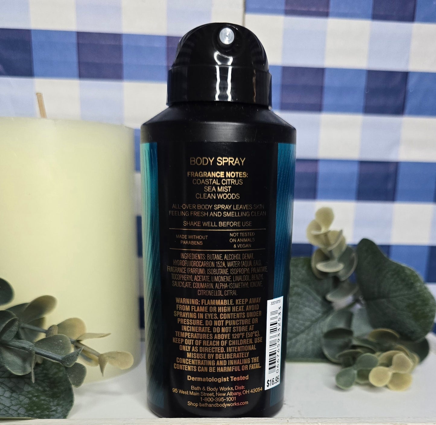 New Bath & Body Works Mens Collection Atlantic Body Spray 3.7 fl oz