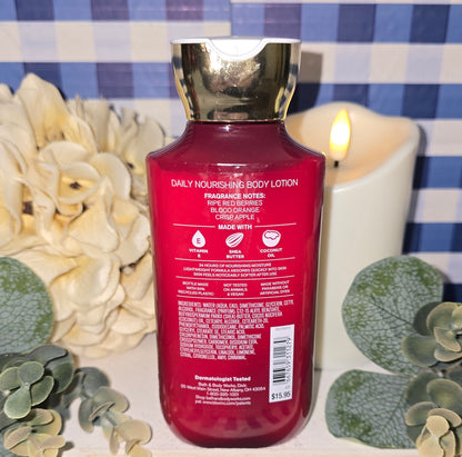 New Bath And Body Works ~Bright Christmas Morning~ 24 Hour Moisturizing Daily Nourishing Body Lotion 8 fl oz