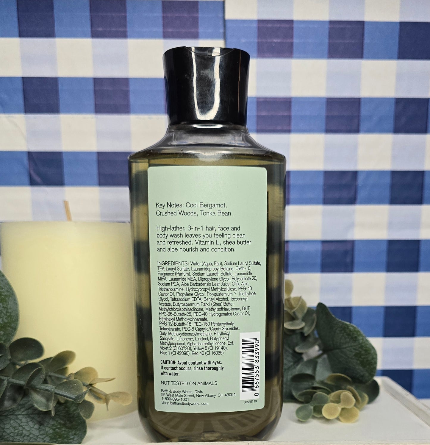 New Bath and Body Works Men's Collection Steel 3-In-1 Hair, Face and Body Wash 10 fl oz.