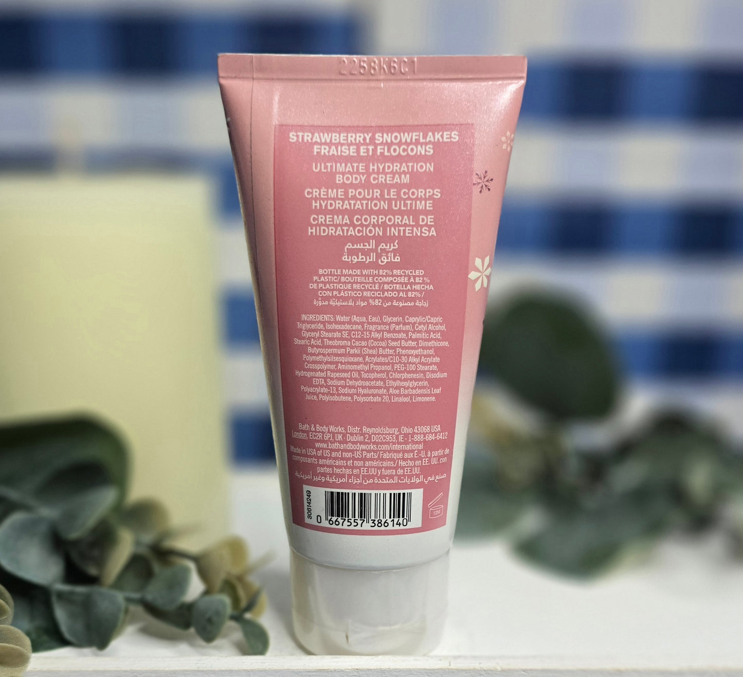 Bath & Body Works Strawberry Snowflakes Body Cream Travel Size Moisturizer 2.5 oz