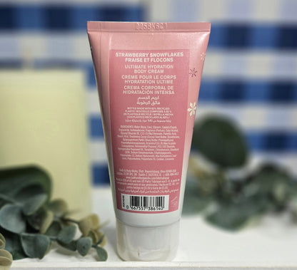 Bath & Body Works Strawberry Snowflakes Body Cream Travel Size Moisturizer 2.5 oz