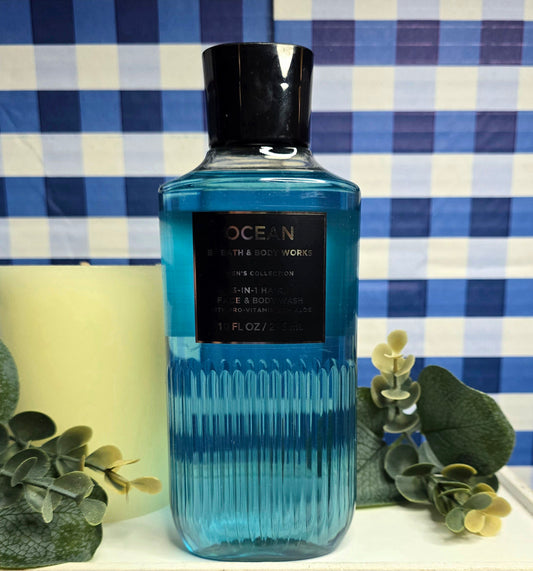 Bath & Body Works Men's Collection Ocean 3-In-1 Hair, Face and Body Wash 10 fl oz.