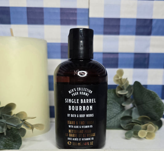 New Bath & Body Works Single Barrel Bourbon Beard & Face Wash with Aloe and Vitamin B5
