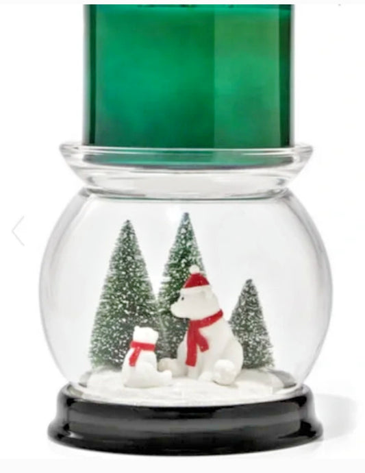 NEW Bath & Body Works Polar Bear Cloche Pedestal Large 3-Wick Candle Holder
